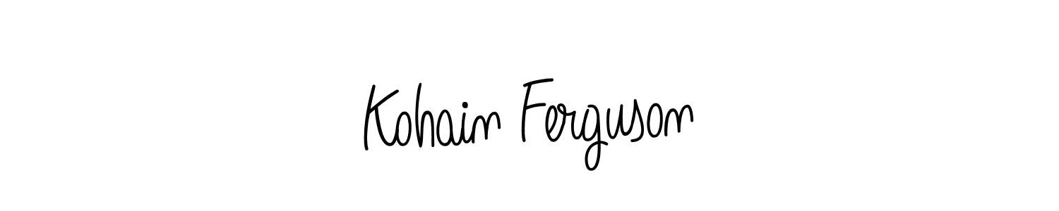 Use a signature maker to create a handwritten signature online. With this signature software, you can design (Angelique-Rose-font-FFP) your own signature for name Kohain Ferguson. Kohain Ferguson signature style 5 images and pictures png