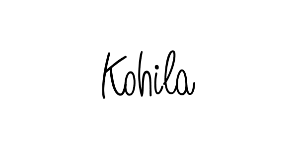 You should practise on your own different ways (Angelique-Rose-font-FFP) to write your name (Kohila) in signature. don't let someone else do it for you. Kohila signature style 5 images and pictures png