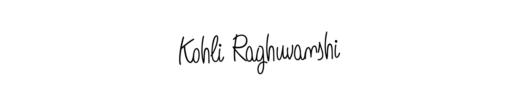 This is the best signature style for the Kohli Raghuvanshi name. Also you like these signature font (Angelique-Rose-font-FFP). Mix name signature. Kohli Raghuvanshi signature style 5 images and pictures png