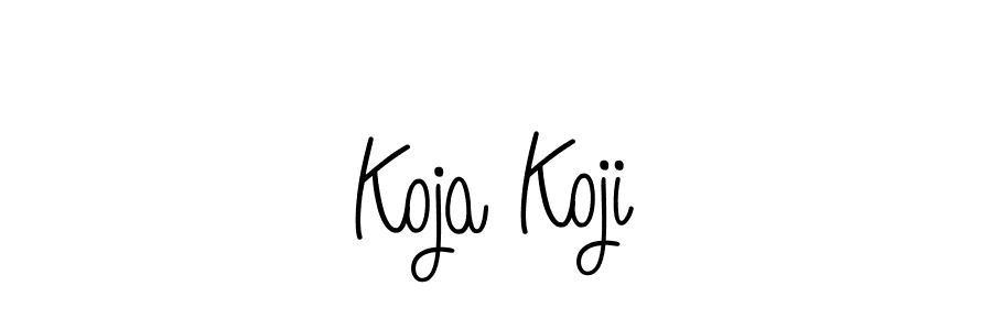 Koja Koji stylish signature style. Best Handwritten Sign (Angelique-Rose-font-FFP) for my name. Handwritten Signature Collection Ideas for my name Koja Koji. Koja Koji signature style 5 images and pictures png