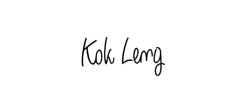 How to Draw Kok Leng signature style? Angelique-Rose-font-FFP is a latest design signature styles for name Kok Leng. Kok Leng signature style 5 images and pictures png