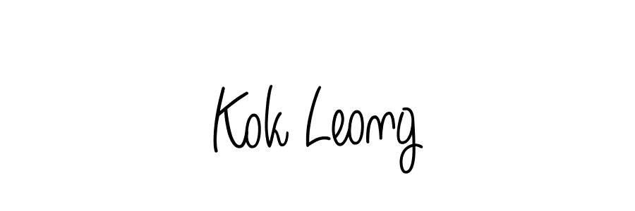 if you are searching for the best signature style for your name Kok Leong. so please give up your signature search. here we have designed multiple signature styles  using Angelique-Rose-font-FFP. Kok Leong signature style 5 images and pictures png