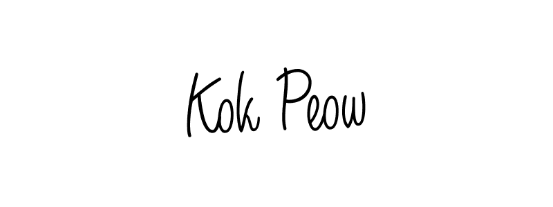 Create a beautiful signature design for name Kok Peow. With this signature (Angelique-Rose-font-FFP) fonts, you can make a handwritten signature for free. Kok Peow signature style 5 images and pictures png