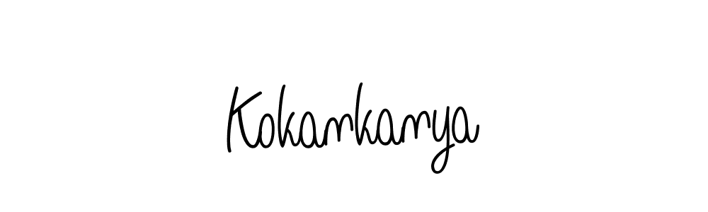 Design your own signature with our free online signature maker. With this signature software, you can create a handwritten (Angelique-Rose-font-FFP) signature for name Kokankanya. Kokankanya signature style 5 images and pictures png