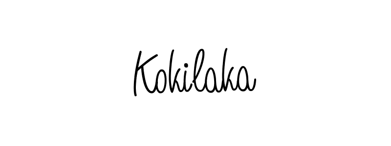 Design your own signature with our free online signature maker. With this signature software, you can create a handwritten (Angelique-Rose-font-FFP) signature for name Kokilaka. Kokilaka signature style 5 images and pictures png