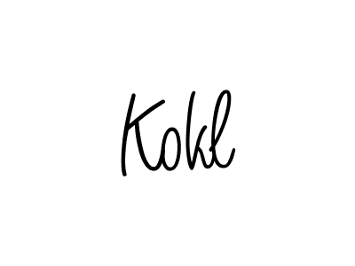 How to make Kokl signature? Angelique-Rose-font-FFP is a professional autograph style. Create handwritten signature for Kokl name. Kokl signature style 5 images and pictures png