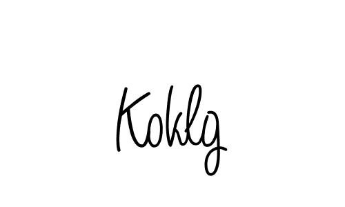 Design your own signature with our free online signature maker. With this signature software, you can create a handwritten (Angelique-Rose-font-FFP) signature for name Koklg. Koklg signature style 5 images and pictures png