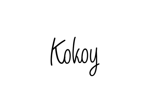 How to Draw Kokoy signature style? Angelique-Rose-font-FFP is a latest design signature styles for name Kokoy. Kokoy signature style 5 images and pictures png