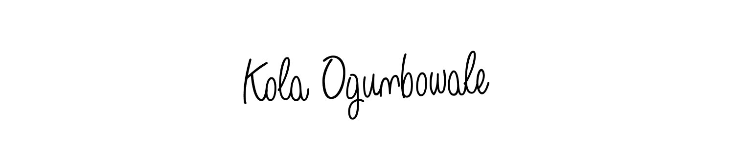 Make a beautiful signature design for name Kola Ogunbowale. With this signature (Angelique-Rose-font-FFP) style, you can create a handwritten signature for free. Kola Ogunbowale signature style 5 images and pictures png