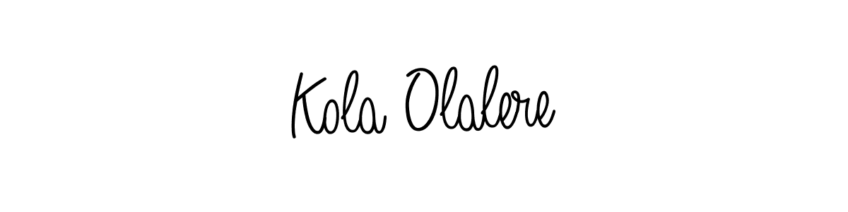 How to Draw Kola Olalere signature style? Angelique-Rose-font-FFP is a latest design signature styles for name Kola Olalere. Kola Olalere signature style 5 images and pictures png