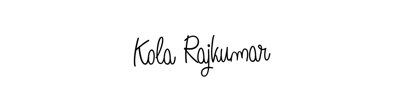 How to Draw Kola Rajkumar signature style? Angelique-Rose-font-FFP is a latest design signature styles for name Kola Rajkumar. Kola Rajkumar signature style 5 images and pictures png