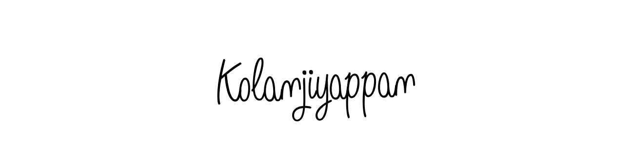 Design your own signature with our free online signature maker. With this signature software, you can create a handwritten (Angelique-Rose-font-FFP) signature for name Kolanjiyappan. Kolanjiyappan signature style 5 images and pictures png