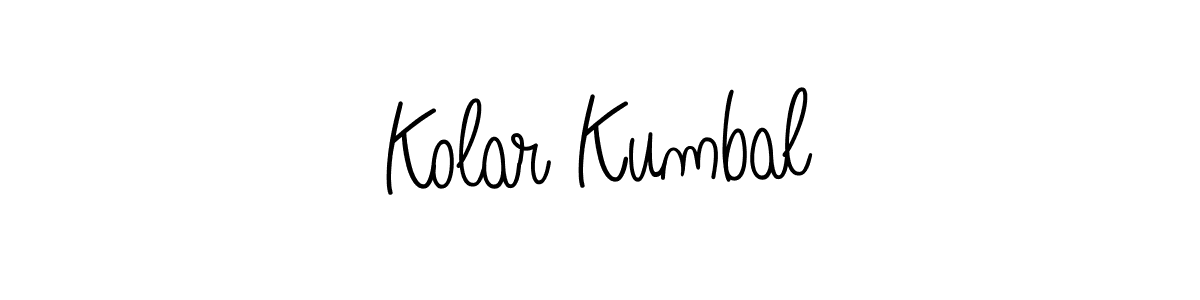 Make a short Kolar Kumbal signature style. Manage your documents anywhere anytime using Angelique-Rose-font-FFP. Create and add eSignatures, submit forms, share and send files easily. Kolar Kumbal signature style 5 images and pictures png