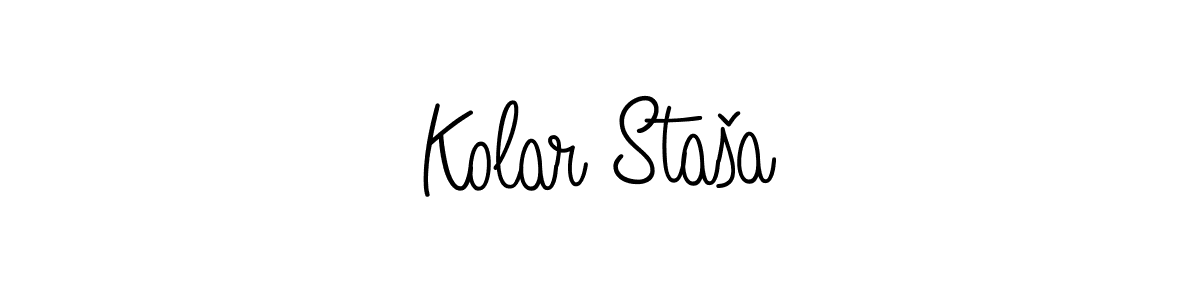 It looks lik you need a new signature style for name Kolar Staša. Design unique handwritten (Angelique-Rose-font-FFP) signature with our free signature maker in just a few clicks. Kolar Staša signature style 5 images and pictures png