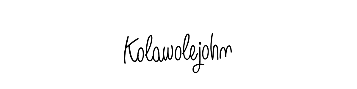 Make a beautiful signature design for name Kolawolejohn. With this signature (Angelique-Rose-font-FFP) style, you can create a handwritten signature for free. Kolawolejohn signature style 5 images and pictures png