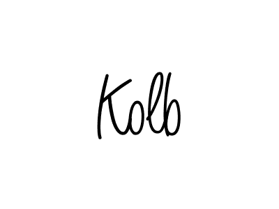 Use a signature maker to create a handwritten signature online. With this signature software, you can design (Angelique-Rose-font-FFP) your own signature for name Kolb. Kolb signature style 5 images and pictures png