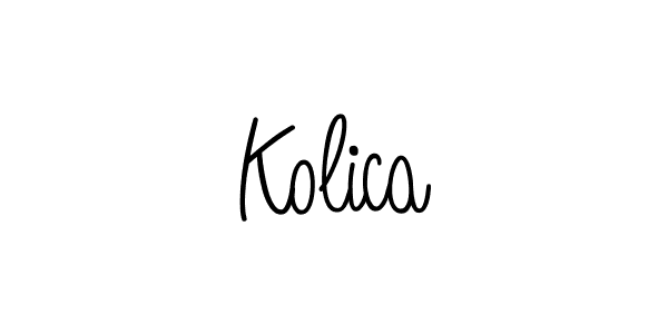 How to Draw Kolica signature style? Angelique-Rose-font-FFP is a latest design signature styles for name Kolica. Kolica signature style 5 images and pictures png