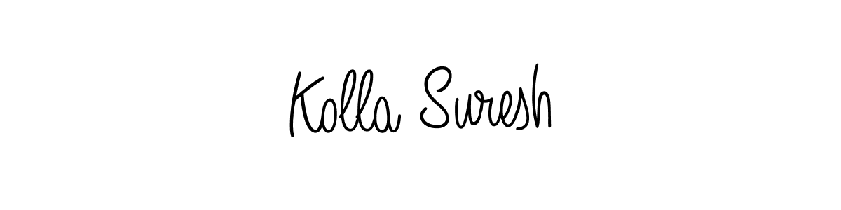 Similarly Angelique-Rose-font-FFP is the best handwritten signature design. Signature creator online .You can use it as an online autograph creator for name Kolla Suresh. Kolla Suresh signature style 5 images and pictures png