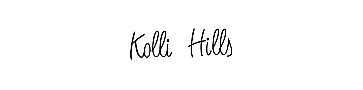 How to make Kolli  Hills signature? Angelique-Rose-font-FFP is a professional autograph style. Create handwritten signature for Kolli  Hills name. Kolli  Hills signature style 5 images and pictures png