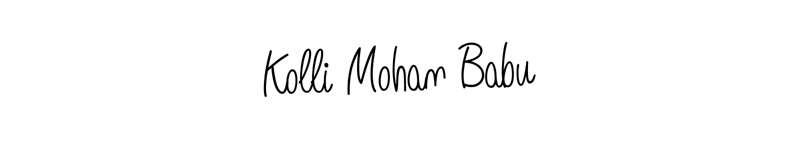 if you are searching for the best signature style for your name Kolli Mohan Babu. so please give up your signature search. here we have designed multiple signature styles  using Angelique-Rose-font-FFP. Kolli Mohan Babu signature style 5 images and pictures png