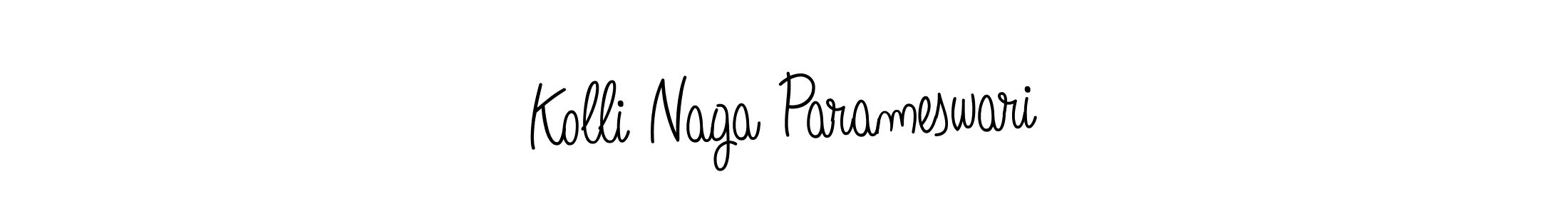 Kolli Naga Parameswari stylish signature style. Best Handwritten Sign (Angelique-Rose-font-FFP) for my name. Handwritten Signature Collection Ideas for my name Kolli Naga Parameswari. Kolli Naga Parameswari signature style 5 images and pictures png