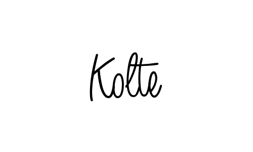 Design your own signature with our free online signature maker. With this signature software, you can create a handwritten (Angelique-Rose-font-FFP) signature for name Kolte. Kolte signature style 5 images and pictures png