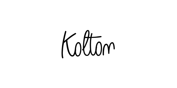 You should practise on your own different ways (Angelique-Rose-font-FFP) to write your name (Kolton) in signature. don't let someone else do it for you. Kolton signature style 5 images and pictures png