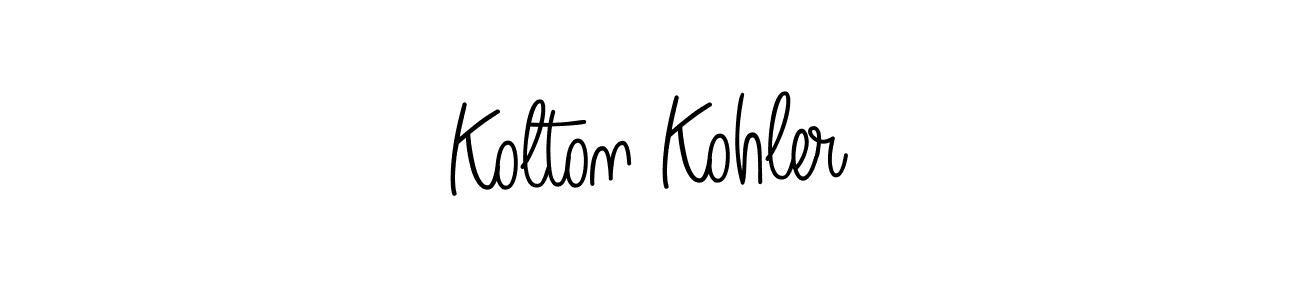 How to Draw Kolton Kohler signature style? Angelique-Rose-font-FFP is a latest design signature styles for name Kolton Kohler. Kolton Kohler signature style 5 images and pictures png