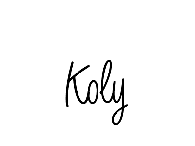 How to Draw Koly signature style? Angelique-Rose-font-FFP is a latest design signature styles for name Koly. Koly signature style 5 images and pictures png