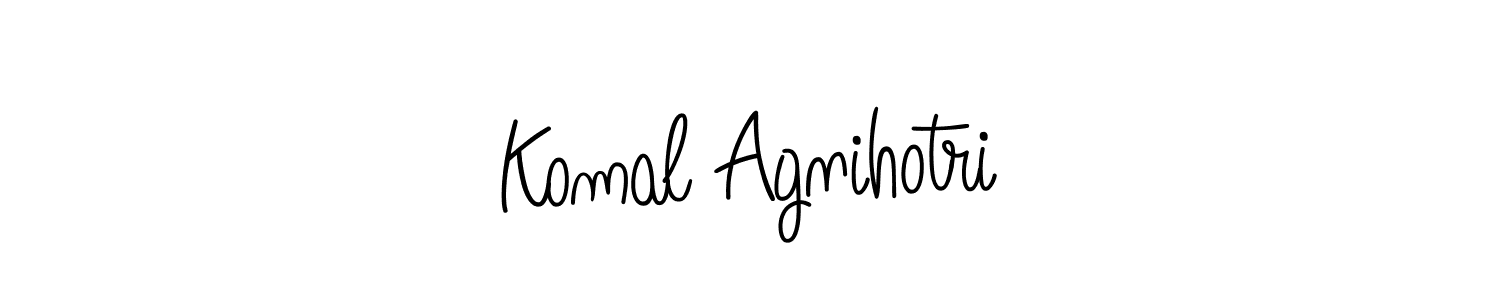 How to make Komal Agnihotri name signature. Use Angelique-Rose-font-FFP style for creating short signs online. This is the latest handwritten sign. Komal Agnihotri signature style 5 images and pictures png