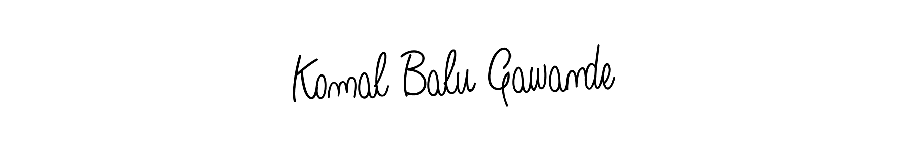 Use a signature maker to create a handwritten signature online. With this signature software, you can design (Angelique-Rose-font-FFP) your own signature for name Komal Balu Gawande. Komal Balu Gawande signature style 5 images and pictures png