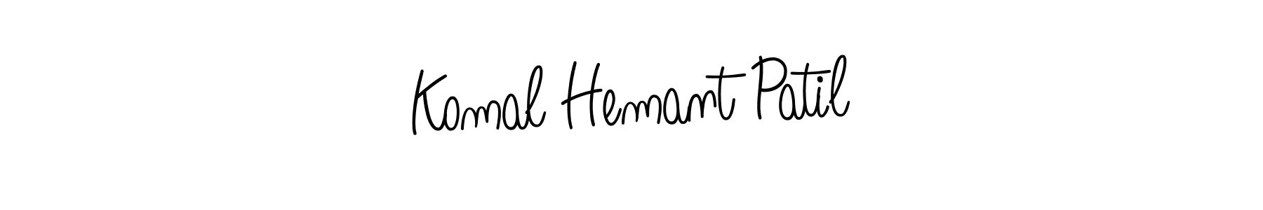 How to make Komal Hemant Patil name signature. Use Angelique-Rose-font-FFP style for creating short signs online. This is the latest handwritten sign. Komal Hemant Patil signature style 5 images and pictures png