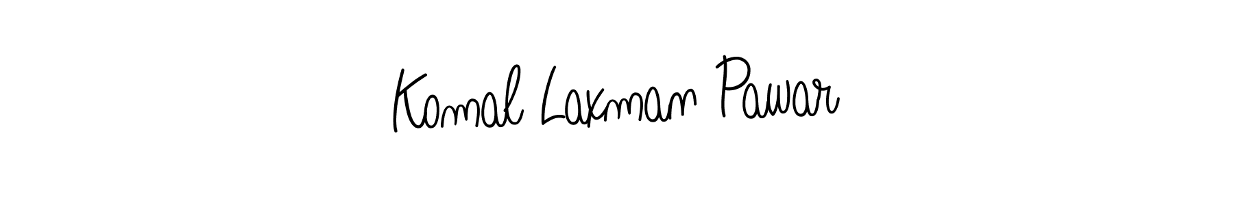 Make a beautiful signature design for name Komal Laxman Pawar. With this signature (Angelique-Rose-font-FFP) style, you can create a handwritten signature for free. Komal Laxman Pawar signature style 5 images and pictures png