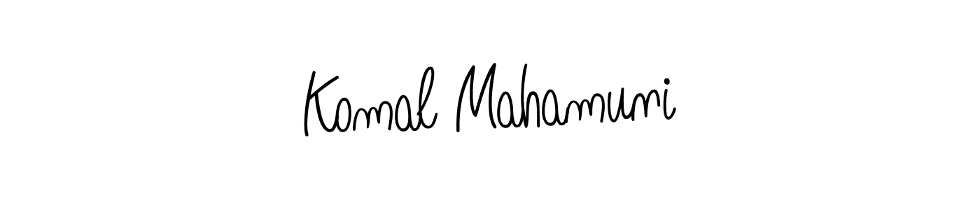 Use a signature maker to create a handwritten signature online. With this signature software, you can design (Angelique-Rose-font-FFP) your own signature for name Komal Mahamuni. Komal Mahamuni signature style 5 images and pictures png