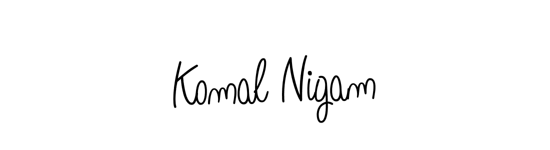 Make a beautiful signature design for name Komal Nigam. With this signature (Angelique-Rose-font-FFP) style, you can create a handwritten signature for free. Komal Nigam signature style 5 images and pictures png