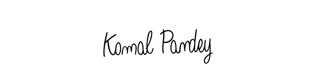 The best way (Angelique-Rose-font-FFP) to make a short signature is to pick only two or three words in your name. The name Komal Pandey include a total of six letters. For converting this name. Komal Pandey signature style 5 images and pictures png