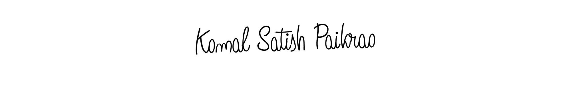 Design your own signature with our free online signature maker. With this signature software, you can create a handwritten (Angelique-Rose-font-FFP) signature for name Komal Satish Paikrao. Komal Satish Paikrao signature style 5 images and pictures png