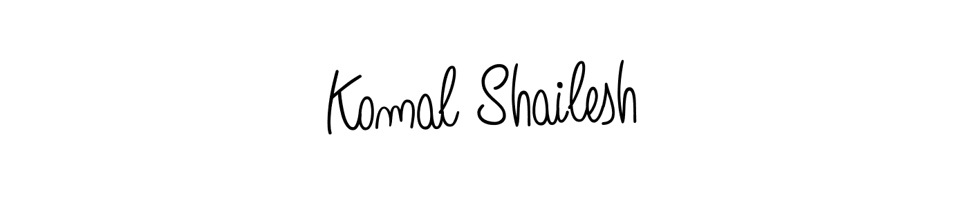 Make a beautiful signature design for name Komal Shailesh. With this signature (Angelique-Rose-font-FFP) style, you can create a handwritten signature for free. Komal Shailesh signature style 5 images and pictures png