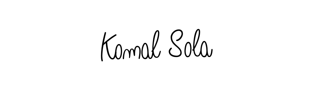 Make a beautiful signature design for name Komal Sola. With this signature (Angelique-Rose-font-FFP) style, you can create a handwritten signature for free. Komal Sola signature style 5 images and pictures png