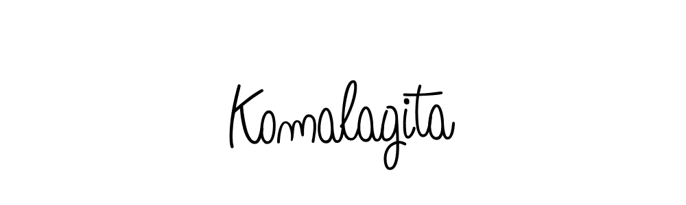 Komalagita stylish signature style. Best Handwritten Sign (Angelique-Rose-font-FFP) for my name. Handwritten Signature Collection Ideas for my name Komalagita. Komalagita signature style 5 images and pictures png