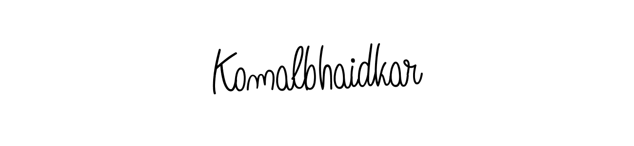 Use a signature maker to create a handwritten signature online. With this signature software, you can design (Angelique-Rose-font-FFP) your own signature for name Komalbhaidkar. Komalbhaidkar signature style 5 images and pictures png