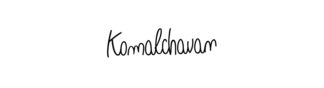 How to make Komalchavan name signature. Use Angelique-Rose-font-FFP style for creating short signs online. This is the latest handwritten sign. Komalchavan signature style 5 images and pictures png