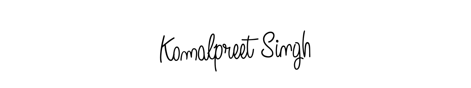 Create a beautiful signature design for name Komalpreet Singh. With this signature (Angelique-Rose-font-FFP) fonts, you can make a handwritten signature for free. Komalpreet Singh signature style 5 images and pictures png