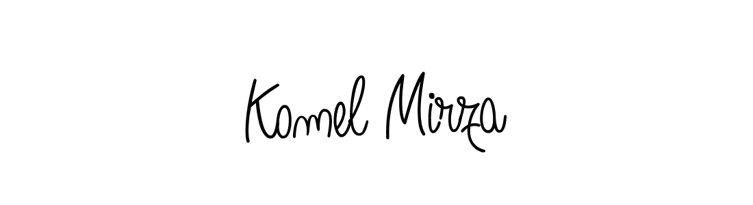 Make a beautiful signature design for name Komel Mirza. With this signature (Angelique-Rose-font-FFP) style, you can create a handwritten signature for free. Komel Mirza signature style 5 images and pictures png