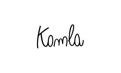 The best way (Angelique-Rose-font-FFP) to make a short signature is to pick only two or three words in your name. The name Komla include a total of six letters. For converting this name. Komla signature style 5 images and pictures png