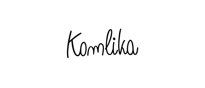 You should practise on your own different ways (Angelique-Rose-font-FFP) to write your name (Komlika) in signature. don't let someone else do it for you. Komlika signature style 5 images and pictures png