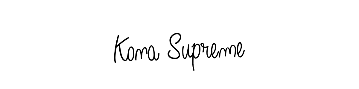 Similarly Angelique-Rose-font-FFP is the best handwritten signature design. Signature creator online .You can use it as an online autograph creator for name Kona Supreme. Kona Supreme signature style 5 images and pictures png