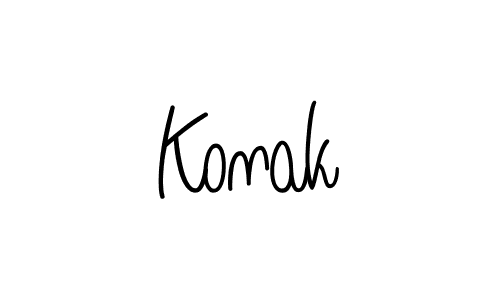 You should practise on your own different ways (Angelique-Rose-font-FFP) to write your name (Konak) in signature. don't let someone else do it for you. Konak signature style 5 images and pictures png