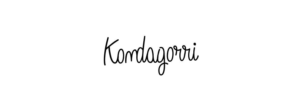 Make a beautiful signature design for name Kondagorri. With this signature (Angelique-Rose-font-FFP) style, you can create a handwritten signature for free. Kondagorri signature style 5 images and pictures png