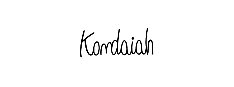 Use a signature maker to create a handwritten signature online. With this signature software, you can design (Angelique-Rose-font-FFP) your own signature for name Kondaiah. Kondaiah signature style 5 images and pictures png
